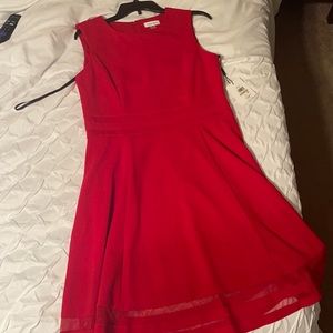 Calvin Klein red midi dress